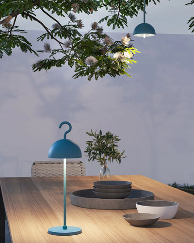 Sompex Hook outdoor rechargeable lamp, blue