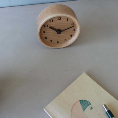Lemnos MUKU desk clock, Beech