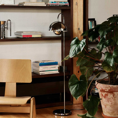 &Tradition Flowerpot VP12 floor lamp, chrome