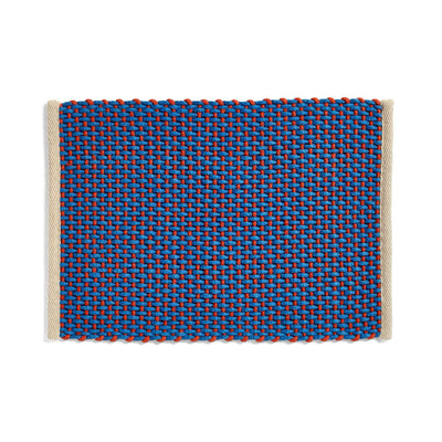 Hay Jute door mat, blue