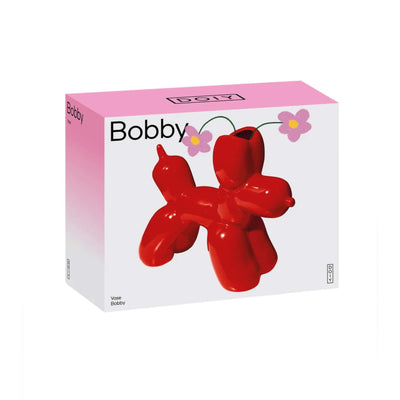 DOIY Bobby vase, red