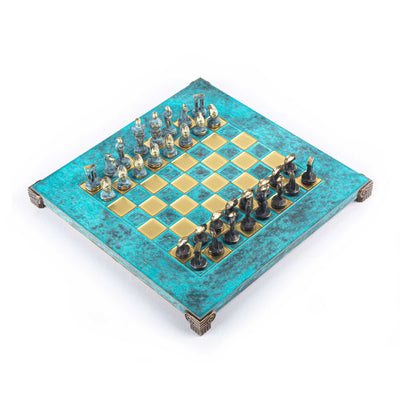 Manopoulos Cycladic art chess 28x28, ocean