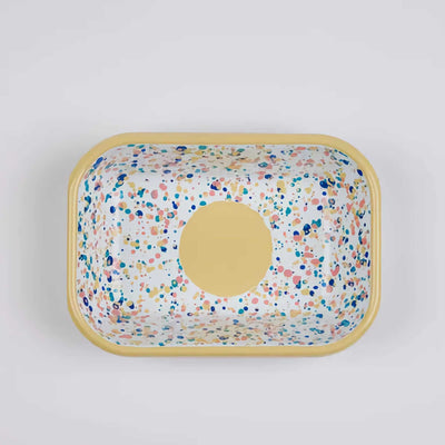 Kapka Enamel Wonder Wheel Small Meze Plate, Yellow