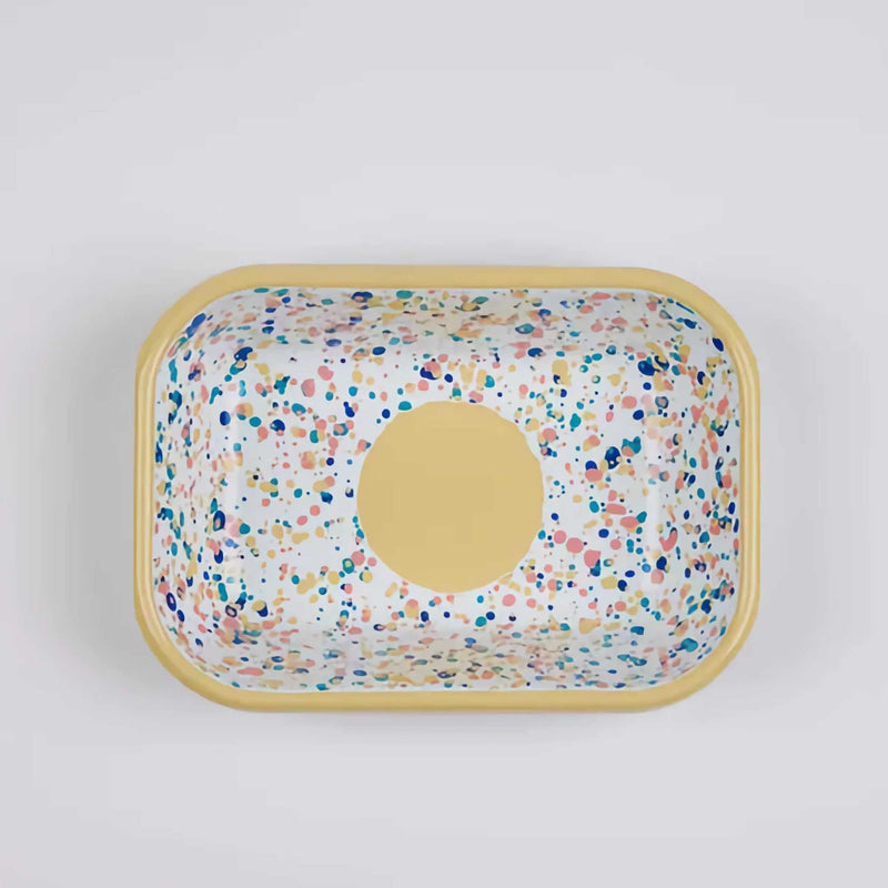 Kapka Enamel Wonder Wheel Small Meze Plate, Yellow