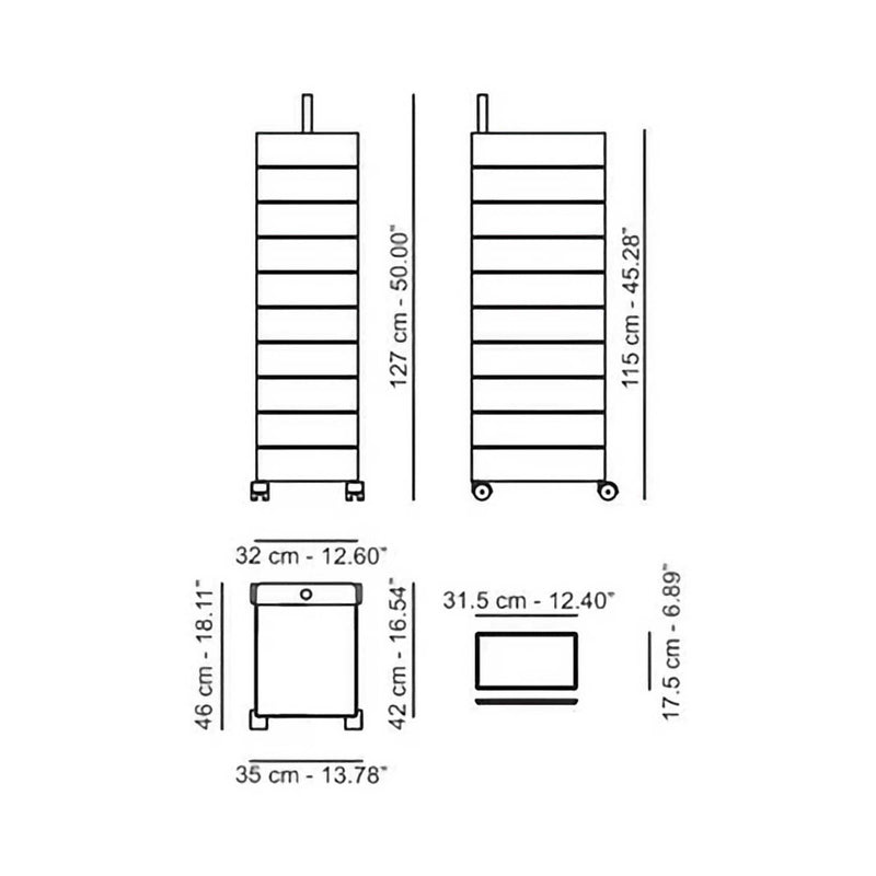 Magis 360° container 10 drawers, White