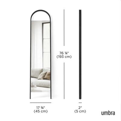 Umbra Bellwood leaning mirror, black