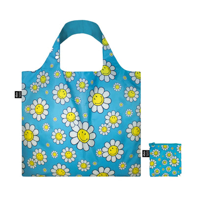 Loqi Smiley Flowers Aquarius tote
