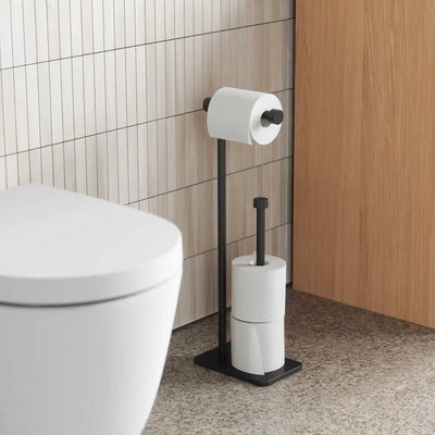 Umbra Cappa Toilet Paper Holder & Reserve, black