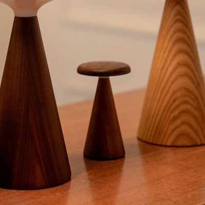 Gingko Sylva Mini table lamp, walnut