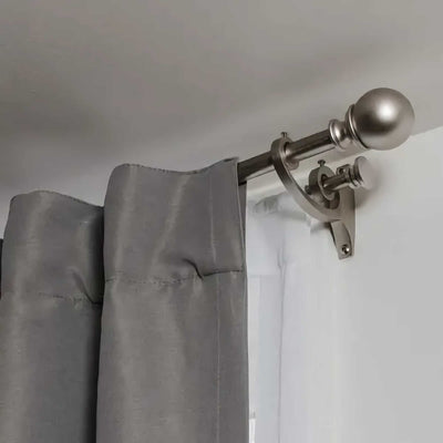 Umbra Diverge Expantable Double Curtain Rod (122-224cm) , Nickel