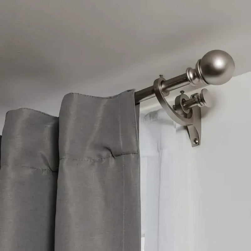 Umbra Diverge Expantable Double Curtain Rod (122-224cm) , Nickel