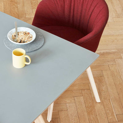 HAY CPH30 table (160x80 cm), Grey Linoleum/Water-based Lacquered Oak