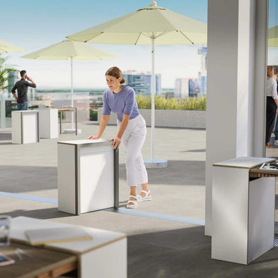 Alwin's Secretary The Idealist extendable table, white