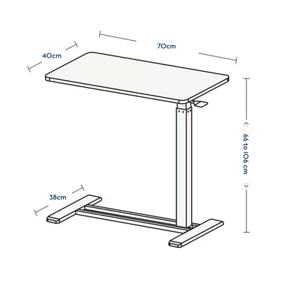 FlexiSpot H7 height adjustable side table, white