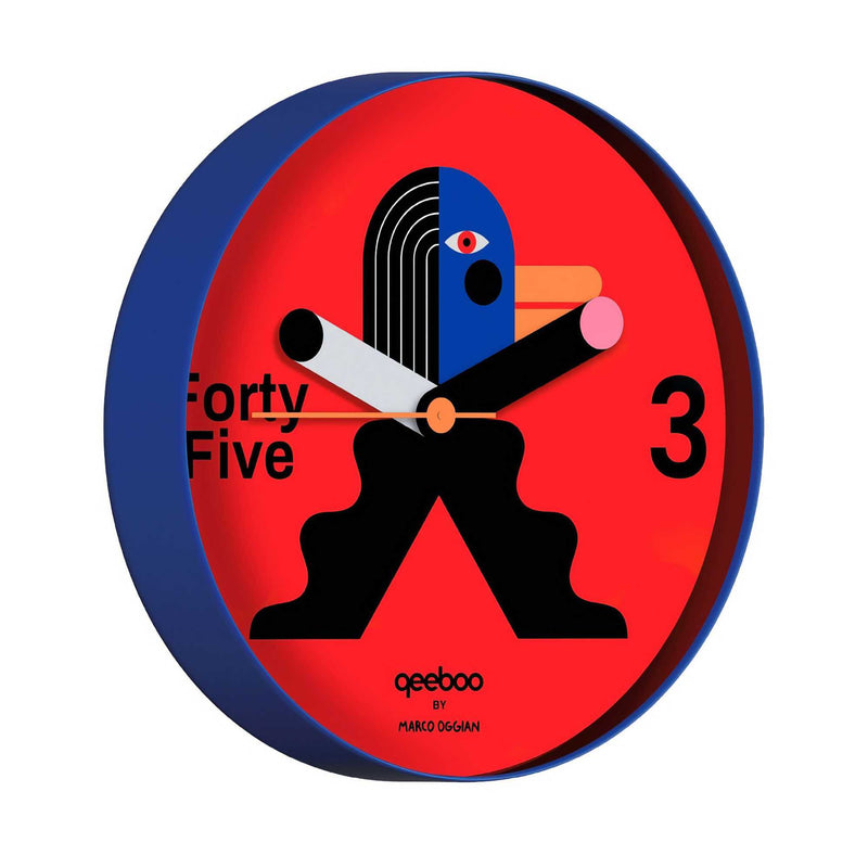 Qeeboo Joe Quack wall clock by Marco Oggian