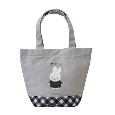 Miffy Diagonal Check series tote, grey