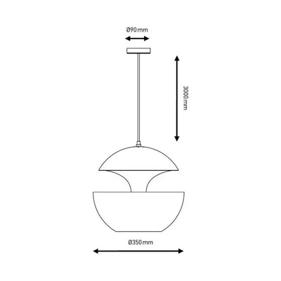 DCW Here Comes The Sun pendant lamp Ø35, Black/Copper