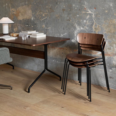 &Tradition Pavilion AV1 side chair, lacquered walnut