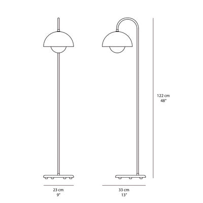 &Tradition Flowerpot VP12 floor lamp, grey beige