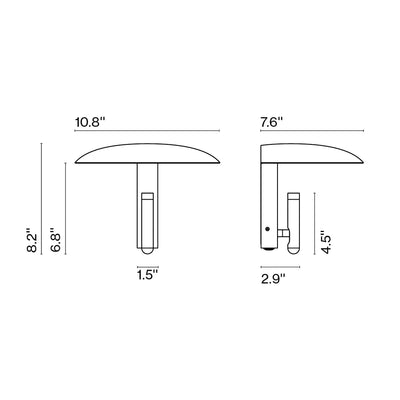 Marset Konoha Wall Lamp, White chalk