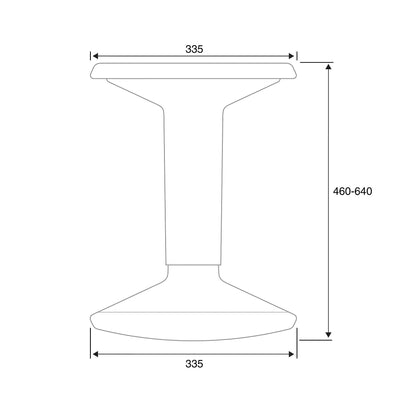 UPis1 100U ergo-stool, Black