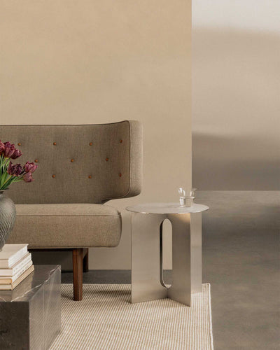 Audo Copenhagen Andgrogne side table, brushed steel