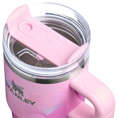 Stanley Quencher H2.0 Flowstate™ tumbler 20oz, powder pink heart gradient