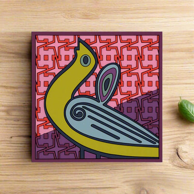 Images d'Orient silicone coaster, Birds of Paradise Pink