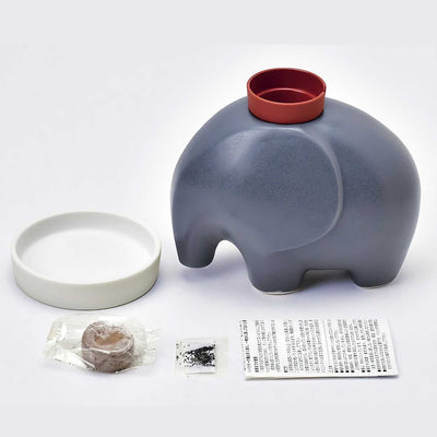 Seishin Ceramic Elephant Potted Plant, Apple Mint