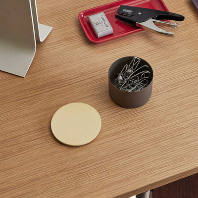 Hubsch District storage box small, brown/yellow