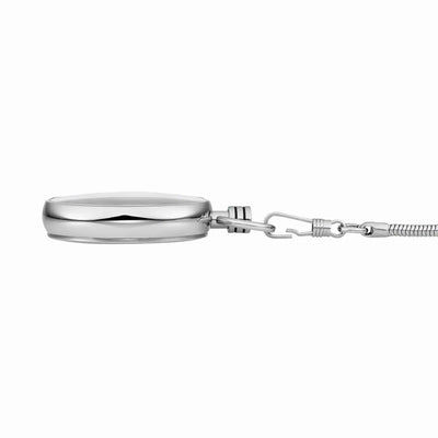 Mondaine pocket watch polished steel 43 mm, black