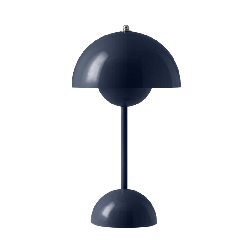 &Tradition Flowerpot VP9 portable table lamp, steel blue