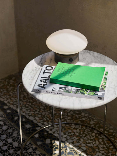 &Tradition Wire VP11 stool marble top, bianco carrara