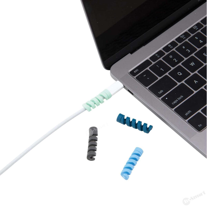 Bluelounge CableCoil Mini, Ombre Blue (Set of 8)