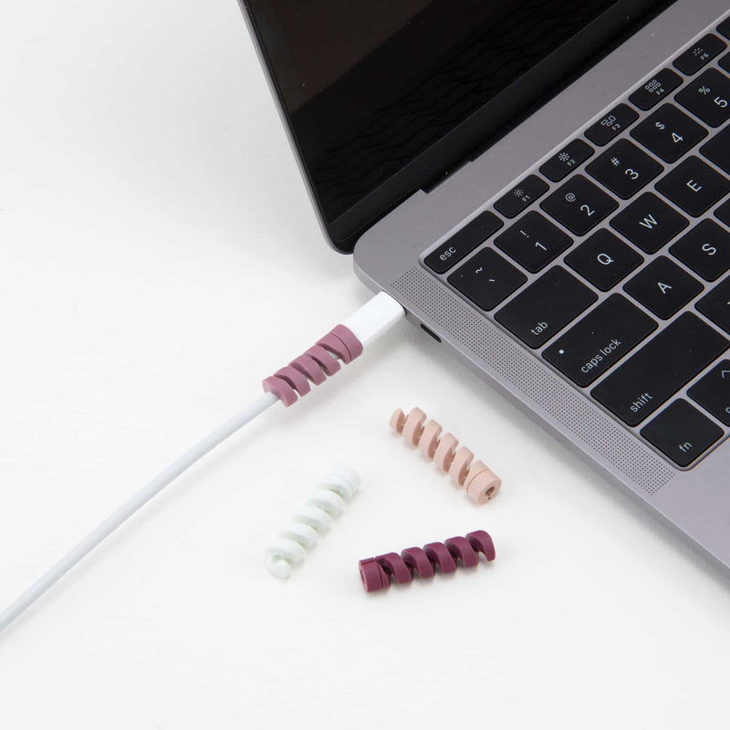 Bluelounge CableCoil Mini, Ombre Blush (Set of 8)