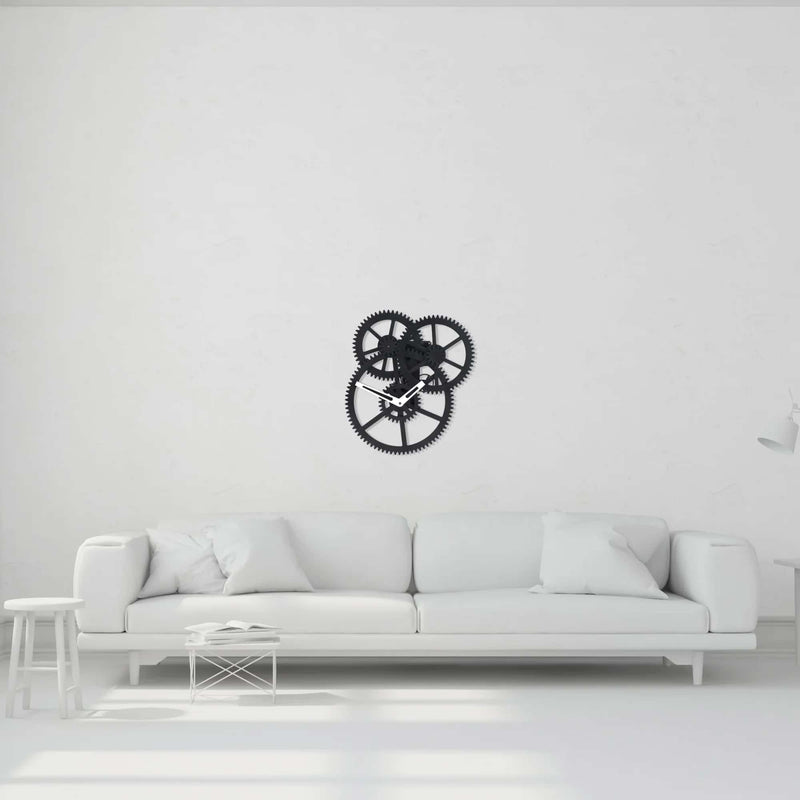 Kikkerland Triple Gear wall clock