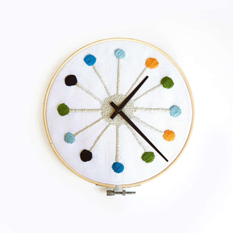 Kikkerland Cross Stitch Clock
