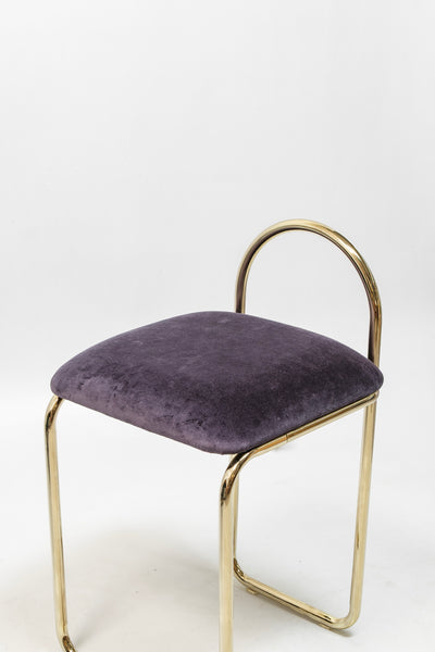 refurbished | Aytm Angui chair, anthracite/gold