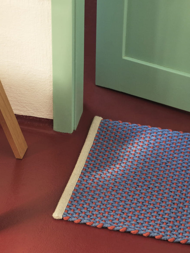 Hay Jute door mat, blue