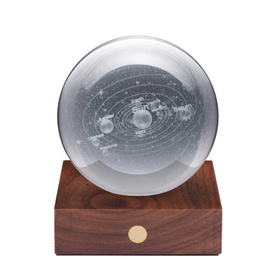 Gingko Amber crystal light, solar system