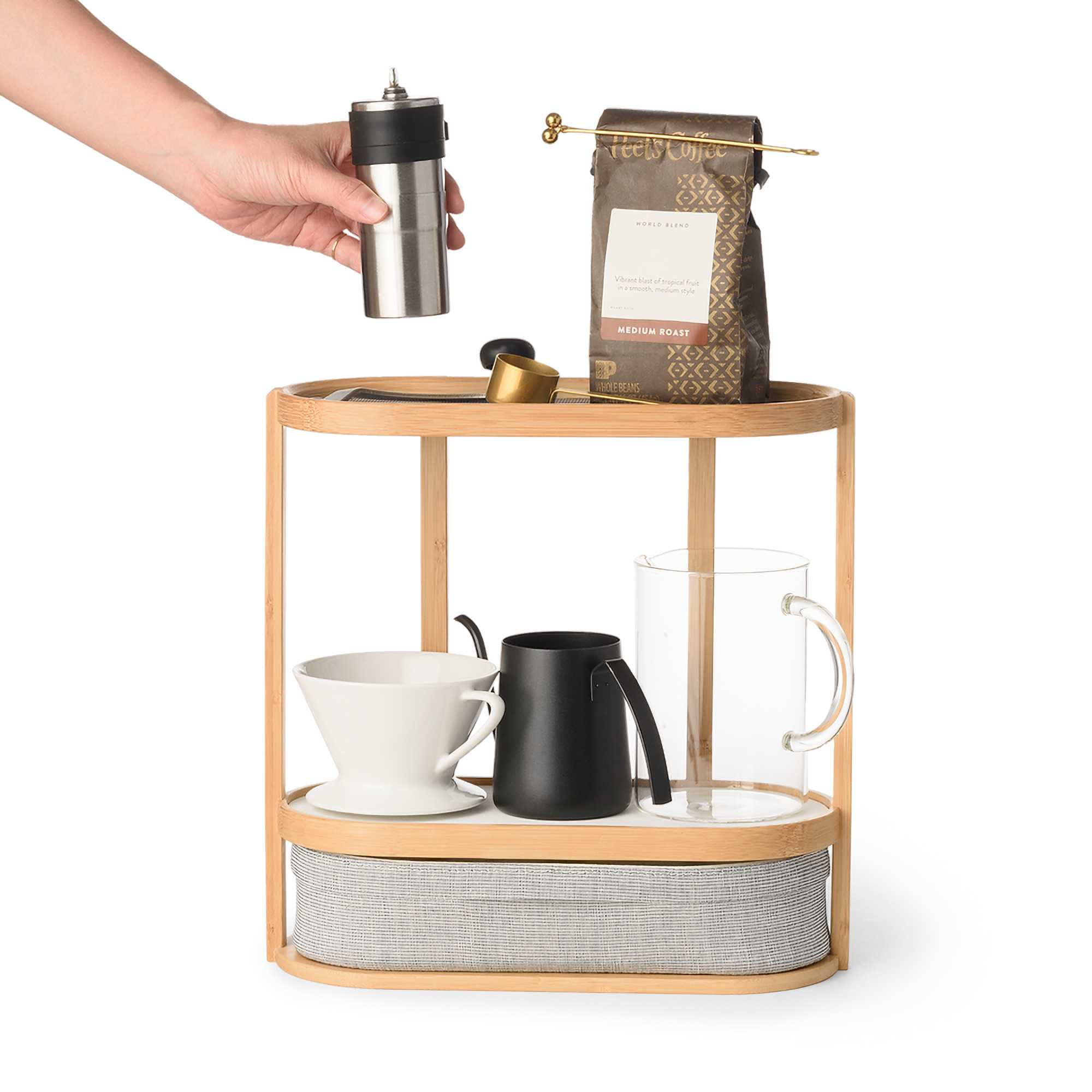 Gudee Life Trivi 2-Tier Countertop Coffee Shelf