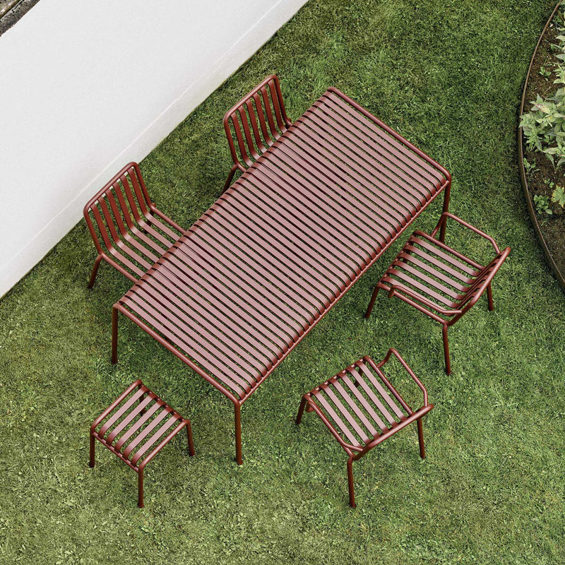 Hay Palissade 170 rectangular table, Iron red