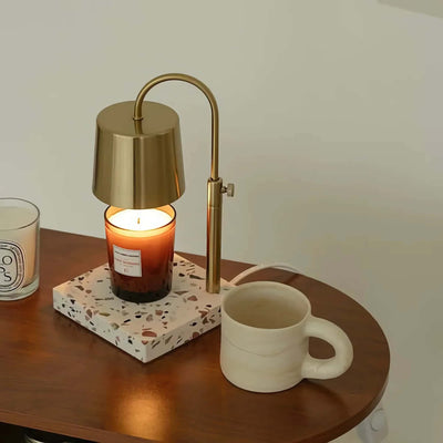 Hooome adjustrable terrazzo candle warmer, gold
