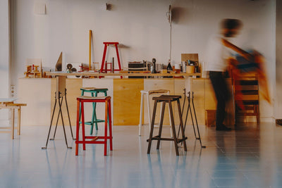 Hay Taburete 8 bar stool, eggshell