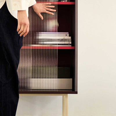 Hay Colour Cabinet Tall with Glass Doors, Multi