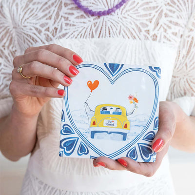 StoryTiles "Just Married, Off We Go!" decorative tile (10x10cm)