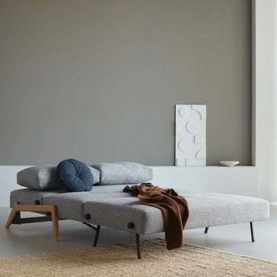 Innovation Living Cubed 160 Wood sofa bed, 525 mixed dance light blue