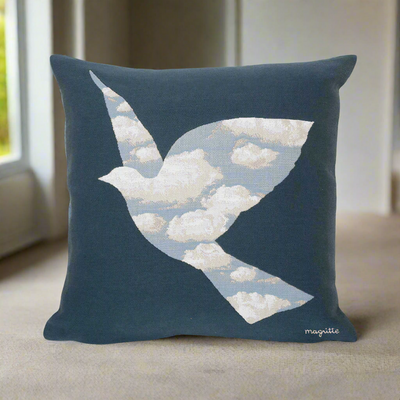 Jules Pansu Jacquard Cushion, L'oiseau de ciel 1926