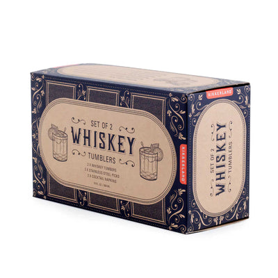 Kikkerland Whiskey Glass Set