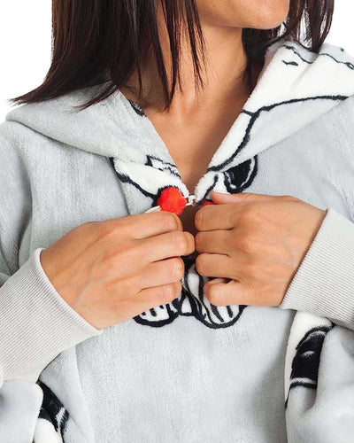 Kanguru Snoopy Hoodie Fluffy Fleece Throw Blanket